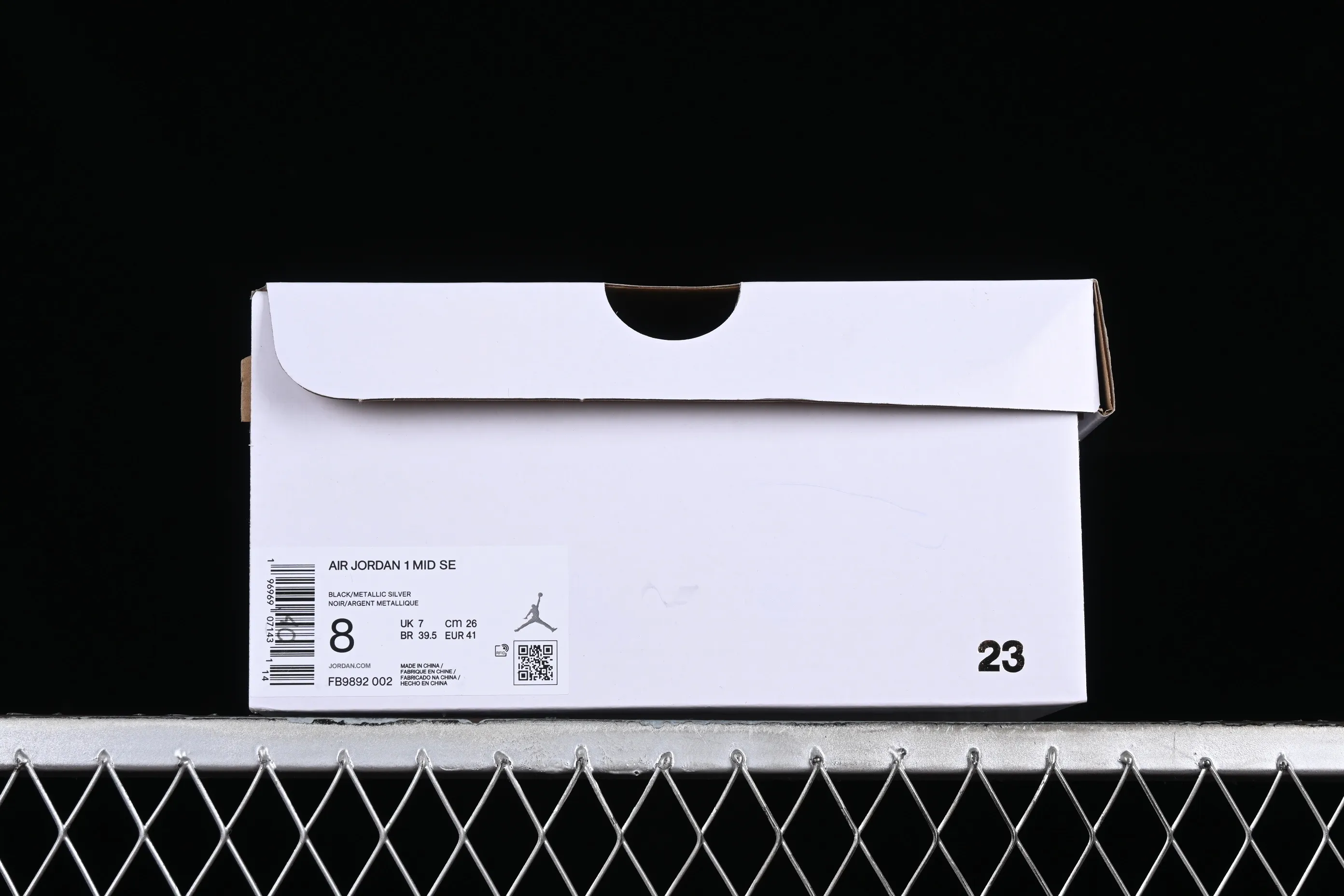 All categories Air Jordan Jordan series basketball shoes Air Jordan 1 Mid Air Jordan 1 Mid SE "Black Chrome" AJ1 Joe 1 Smoked Panda mid-top basketball shoes FB9892-002